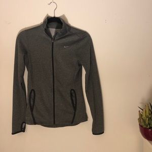 Grey Nike Dri-Fit Zip Up